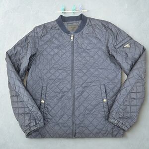 Prada Men's Light Gray Quilted Jacket Size 50